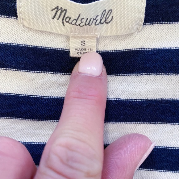 Madewell Crop Striped T-Shirt - Picture 5 of 5